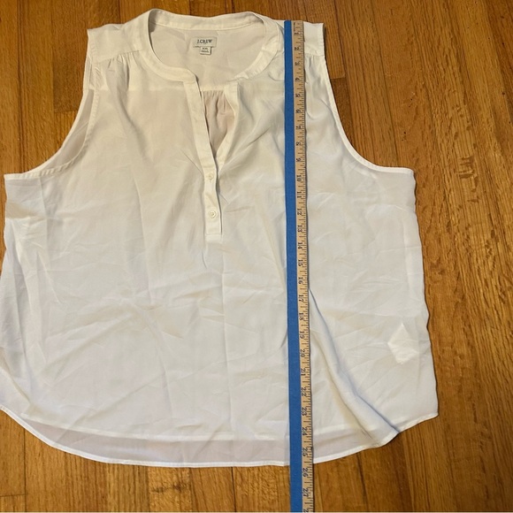 J Crew Womens XXL Sleeveless V-neck Popover Top in Marine Salt Ivory(j)10 - Picture 9 of 10